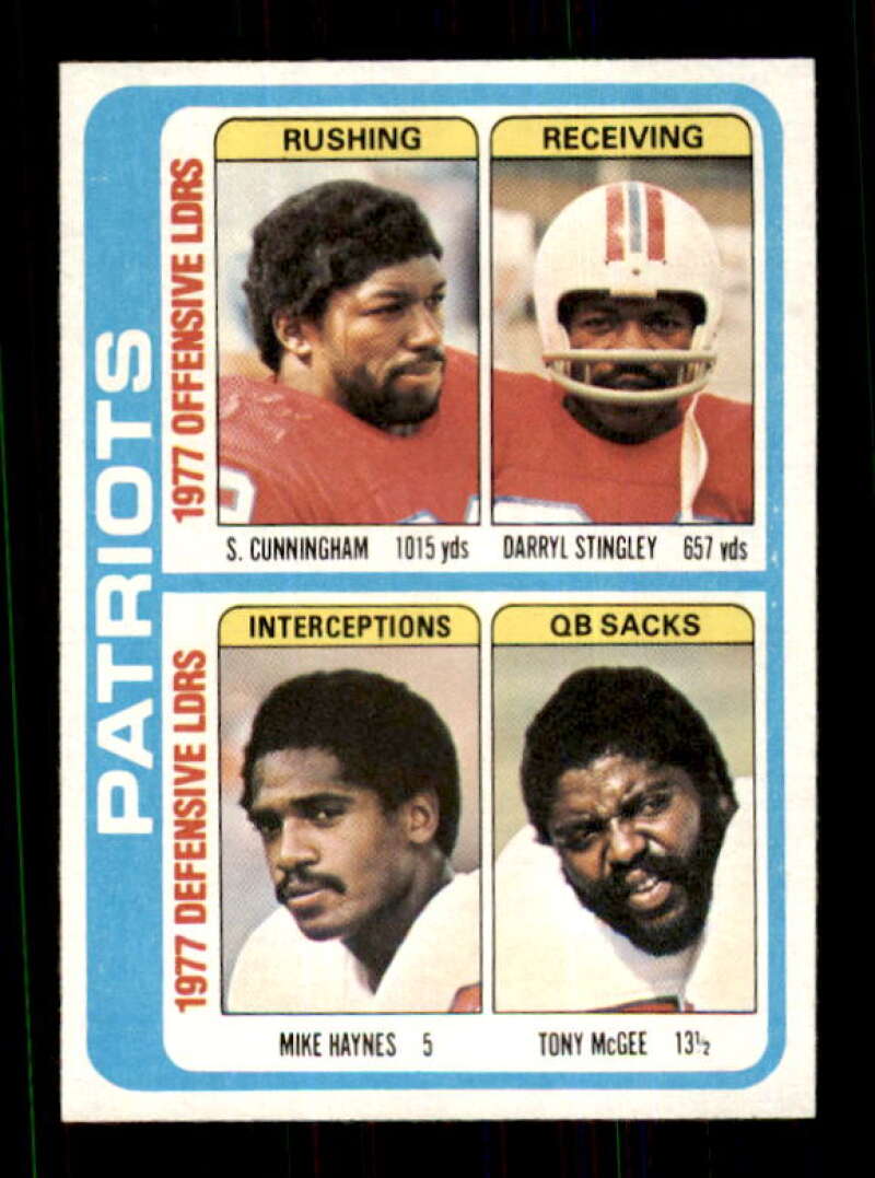 1978 TOPPS #516 Sam Cunningham/Darryl Stingley/Mike Haynes/Tony McGee ...